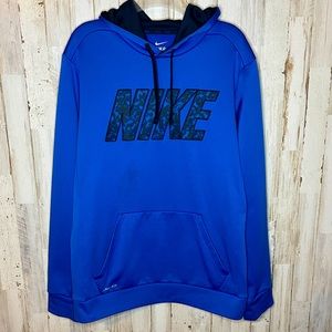 Nike Thermal Fit Men’s Electric Blue Hoodie Size Medium
